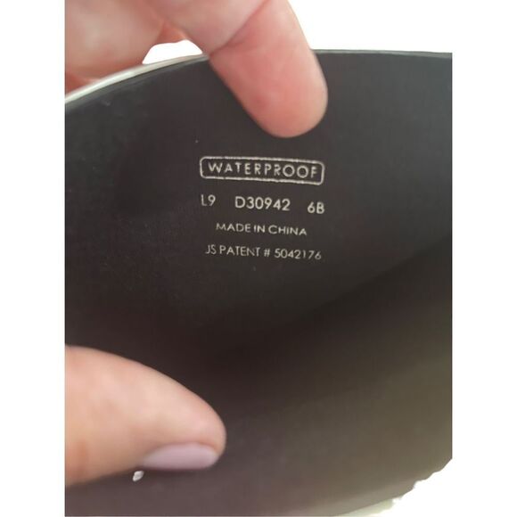 Cole Haan Womens Black Patent Leather Waterproof Tall Rain Boots Size 6 - Picture 10 of 10